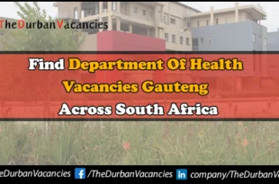 Department of Health Vacancies Gauteng