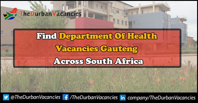 Department of Health Vacancies Gauteng