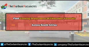 Gauteng Department Of Education Vacancies