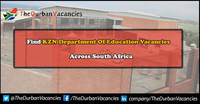 KZN Department Of Education Vacancies