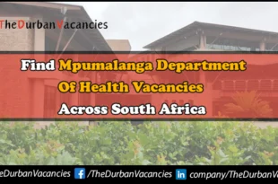 Mpumalanga Department of Health Vacancies