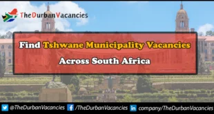 Tshwane Municipality Vacancies