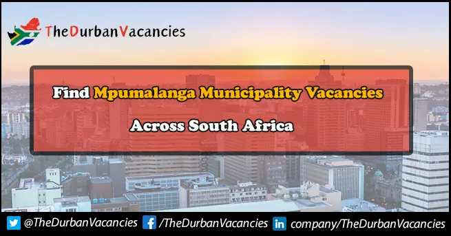 Mpumalanga Municipality Vacancies